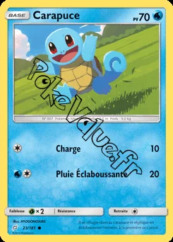 Carte Pokémon Carapuce n°23 de la série Duo de Choc