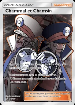 Carte Pokémon Chammal et Chamsin n°176 de la série Duo de Choc