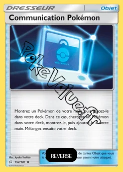 Carte Pokémon Communication Pokémon Reverse n°152 de la série Duo de Choc