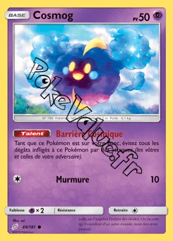 Carte Pokémon Cosmog  n°69 de la série Duo de Choc