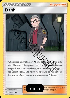 Carte Pokémon Danh Reverse n°150 de la série Duo de Choc