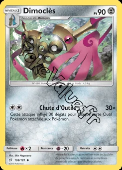 Carte Pokémon Dimoclès n°108 de la série Duo de Choc