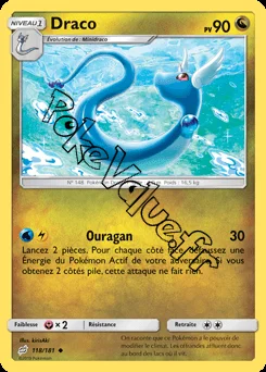 Carte Pokémon Draco n°118 de la série Duo de Choc