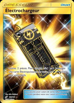 Carte Pokémon Électrochargeur n°193 de la série Duo de Choc