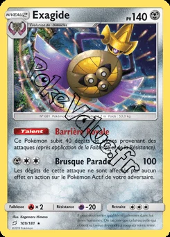 Carte Pokémon Exagide n°109 de la série Duo de Choc