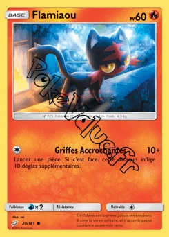 Carte Pokémon Flamiaou n°20 de la série Duo de Choc