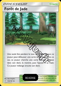 Carte Pokémon Forêt de Jade Reverse n°156 de la série Duo de Choc
