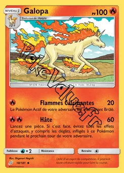 Carte Pokémon Galopa n°18 de la série Duo de Choc