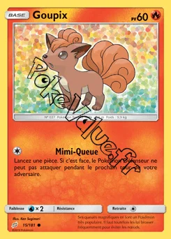 Carte Pokémon Goupix n°15 de la série Duo de Choc