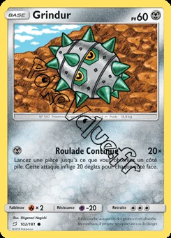Carte Pokémon Grindur n°102 de la série Duo de Choc