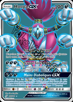 Carte Pokémon Hoopa GX  n°166 de la série Duo de Choc