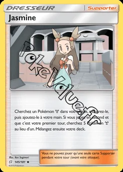 Carte Pokémon Jasmine n°145 de la série Duo de Choc
