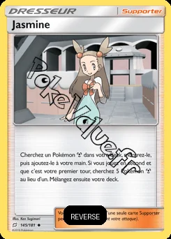 Carte Pokémon Jasmine Reverse n°145 de la série Duo de Choc