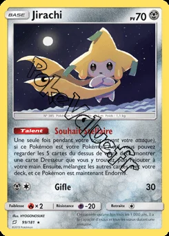 Carte Pokémon Jirachi  n°99 de la série Duo de Choc