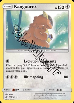 Carte Pokémon Kangourex n°128 de la série Duo de Choc