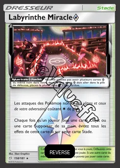 Carte Pokémon Labyrinthe Miracle Reverse n°158 de la série Duo de Choc