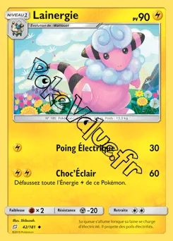 Carte Pokémon Lainergie n°42 de la série Duo de Choc