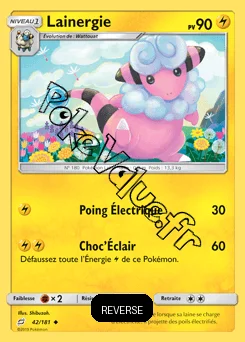 Carte Pokémon Lainergie Reverse n°42 de la série Duo de Choc