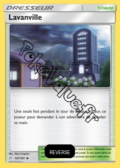 Carte Pokémon Lavanville Reverse n°147 de la série Duo de Choc