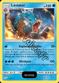 Carte Pokémon Léviator Reverse n°30 de la série Duo de Choc