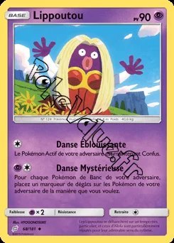 Carte Pokémon Lippoutou n°68 de la série Duo de Choc