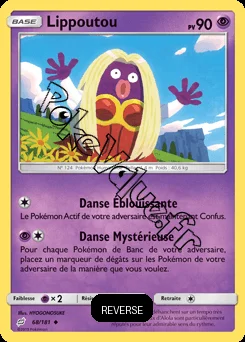 Carte Pokémon Lippoutou Reverse n°68 de la série Duo de Choc