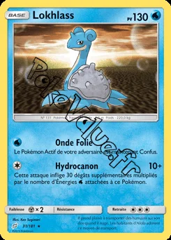 Carte Pokémon Lokhlass n°31 de la série Duo de Choc