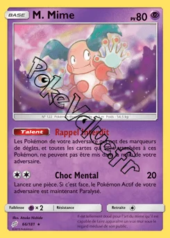 Carte Pokémon M. Mime n°66 de la série Duo de Choc