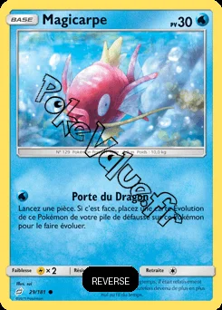 Carte Pokémon Magicarpe Reverse n°29 de la série Duo de Choc