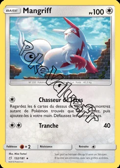 Carte Pokémon Mangriff n°132 de la série Duo de Choc