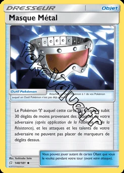 Carte Pokémon Masque Métal n°148 de la série Duo de Choc