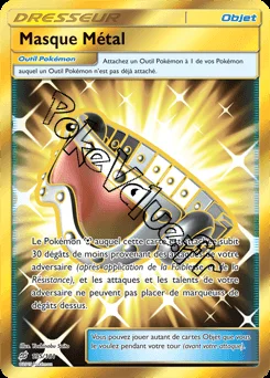 Carte Pokémon Masque Métal n°195 de la série Duo de Choc
