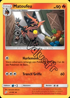 Carte Pokémon Matoufeu n°21 de la série Duo de Choc