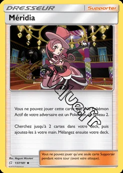 Carte Pokémon Méridia n°137 de la série Duo de Choc