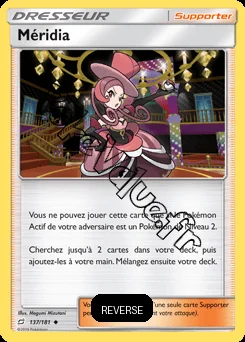 Carte Pokémon Méridia Reverse n°137 de la série Duo de Choc
