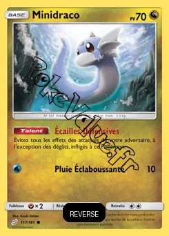 Carte Pokémon Minidraco Reverse n°117 de la série Duo de Choc