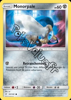 Carte Pokémon Monorpale n°107 de la série Duo de Choc