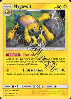 Carte Pokémon Mygavolt n°48 de la série Duo de Choc