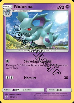 Carte Pokémon Nidorina  n°55 de la série Duo de Choc