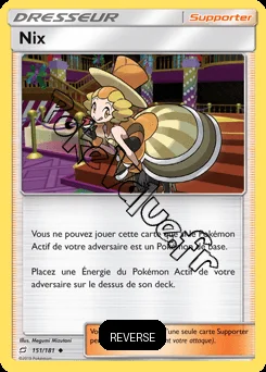 Carte Pokémon Nix Reverse n°151 de la série Duo de Choc