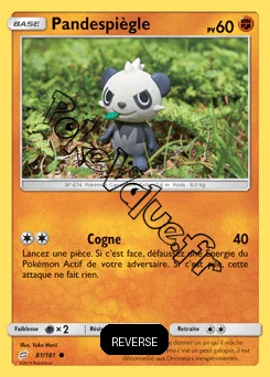 Carte Pokémon Pandespiègle Reverse n°81 de la série Duo de Choc