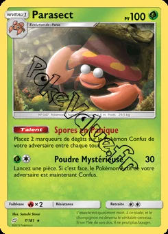 Carte Pokémon Parasect  n°7 de la série Duo de Choc