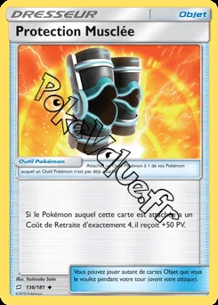 Carte Pokémon Protection Musclée n°136 de la série Duo de Choc