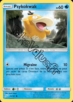 Carte Pokémon Psykokwak n°26 de la série Duo de Choc