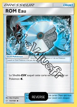 Carte Pokémon ROM Eau Reverse n°157 de la série Duo de Choc