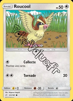 Carte Pokémon Roucool n°121 de la série Duo de Choc