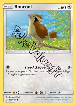 Carte Pokémon Roucool n°122 de la série Duo de Choc