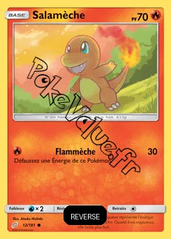 Carte Pokémon Salamèche Reverse n°12 de la série Duo de Choc