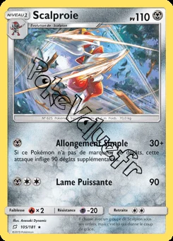 Carte Pokémon Scalproie n°105 de la série Duo de Choc