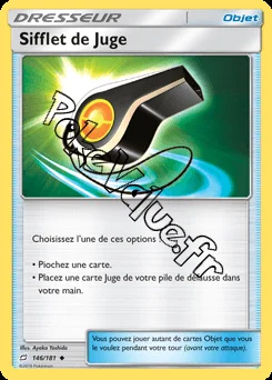 Carte Pokémon Sifflet de Juge n°146 de la série Duo de Choc
